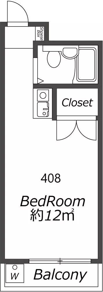 リエス瑞江(ワンルーム/4階)の間取り写真