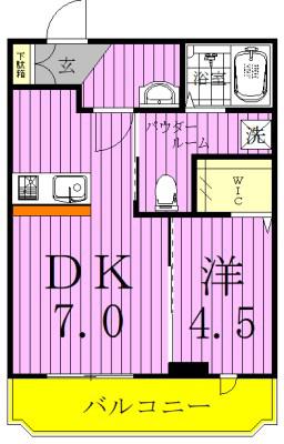 CRESCENT COURT クレセントコート(1DK/3階)の間取り写真