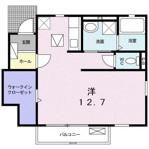 AERATO(ワンルーム/1階)の間取り写真
