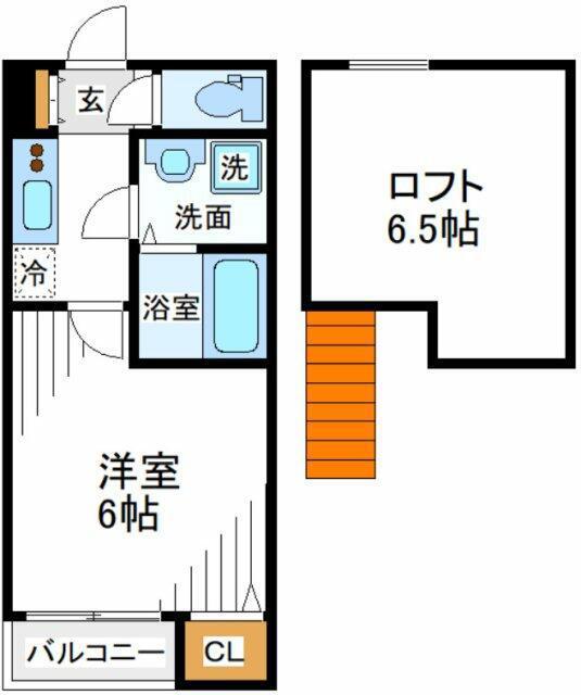 CARPE DIEM 八王子(1K/1階)の間取り写真