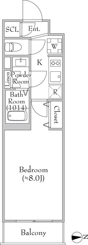 MEJIRORESIDENCE(1K/1階)の間取り写真