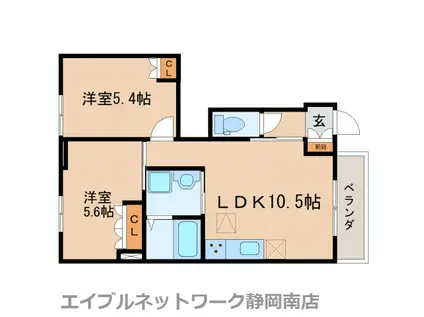 EPIIII(2LDK/1階)の間取り写真