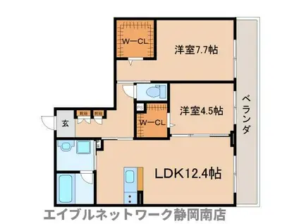 ALIVILA(2LDK/3階)の間取り写真