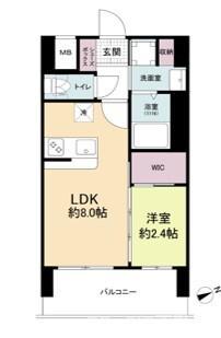 セレニテ難波ミラク壱番館(1LDK/5階)の間取り写真