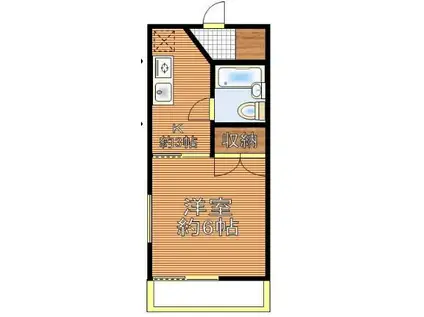 セレクトやよい(1K/2階)の間取り写真