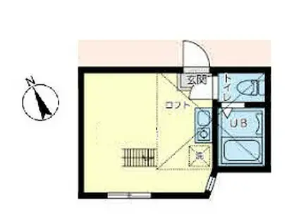 ユナイト星川クロックムッシュ(ワンルーム/2階)の間取り写真