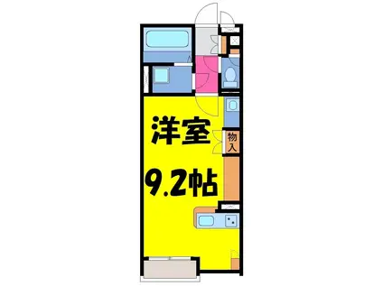 シュエットフルール(ワンルーム/2階)の間取り写真