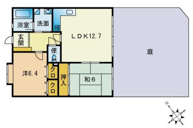 プレミアム2003(2LDK/1階)の間取り写真