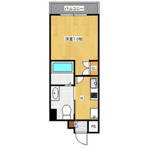 フローライト徳川(1K/3階)の間取り写真