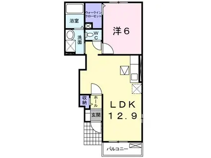 アル・クレジオ(1LDK/1階)の間取り写真