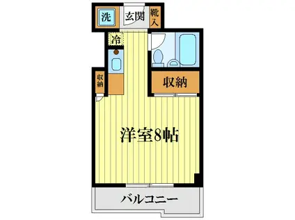 シティフォーラム新小平(ワンルーム/4階)の間取り写真