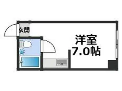 ラパンジール京町堀(ワンルーム/3階)の間取り写真