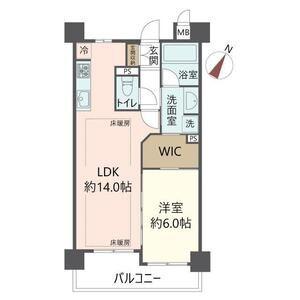 ディオ梅田(1LDK/2階)の間取り写真