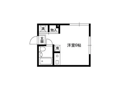 ハイム陽光(ワンルーム/1階)の間取り写真