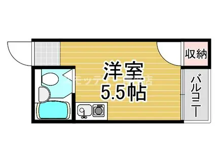 ヴィラ西加賀屋(1K/3階)の間取り写真