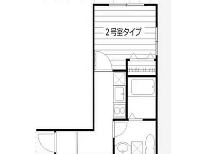 トレスコート目黒本町(1K/2階)の間取り写真