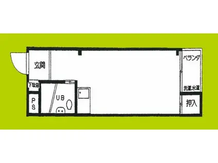 第一東洋ハイツ(ワンルーム/3階)の間取り写真