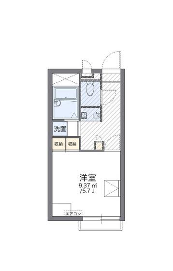 レオパレスピュア高松(1K/2階)の間取り写真