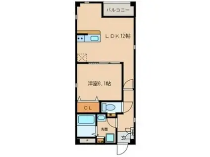 LUCE II(1LDK/1階)の間取り写真