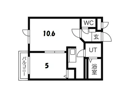 アベニールE.5(1LDK/4階)の間取り写真