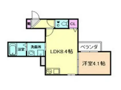 F ASECIA PHIX(1LDK/3階)の間取り写真