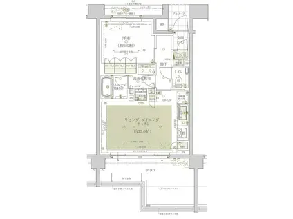 アトラス中野南台(1LDK/1階)の間取り写真