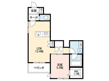 石神井台4丁目メゾン(1LDK/2階)の間取り写真