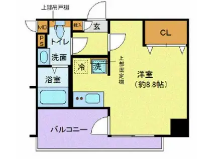 ディアレイシャス木場公園(1K/5階)の間取り写真