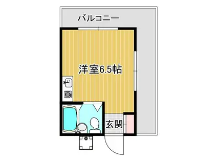 ベルメゾン弘明寺(ワンルーム/4階)の間取り写真