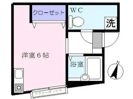 ロイヤルハワイアン(ワンルーム/3階)の間取り写真