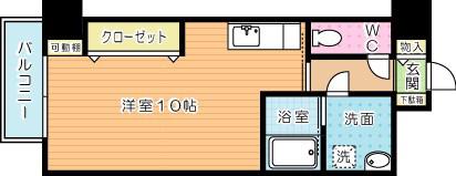 コートハウス中島通(ワンルーム/8階)の間取り写真