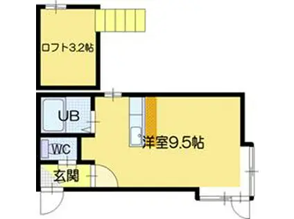 ADVANCED-I(1K/2階)の間取り写真