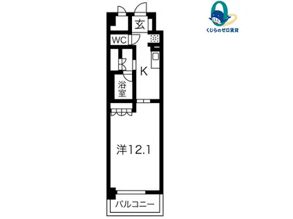 大曽根朝日マンション(1K/3階)の間取り写真