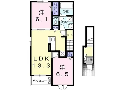 リラ クオーレ(2LDK/2階)の間取り写真