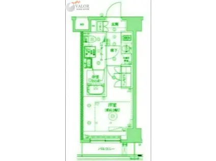 セジョリ横浜睦町(1K/3階)の間取り写真