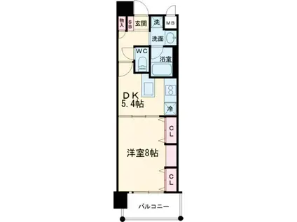 KAISEI神戸海岸通第II(1DK/3階)の間取り写真