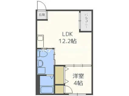 FMAISON住吉公園南(1LDK/1階)の間取り写真