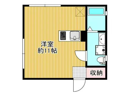 ザ コントラスト オオイマチ(ワンルーム/1階)の間取り写真