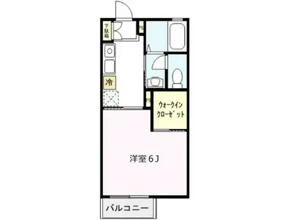 アクシス(1K/1階)の間取り写真