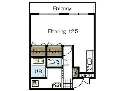 グラン・シャリオ(ワンルーム/3階)の間取り写真
