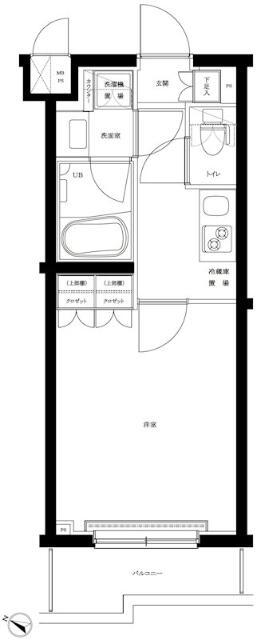 ルーブル板橋泉町弐番館(1K/3階)の間取り写真