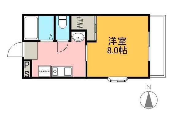 アークヴィラ(1K/4階)の間取り写真