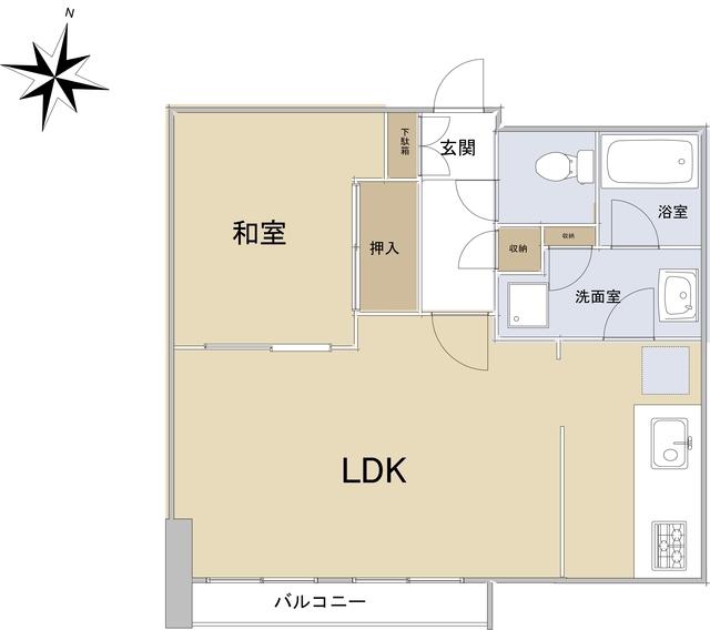 マークハーゲン(1LDK/2階)の間取り写真