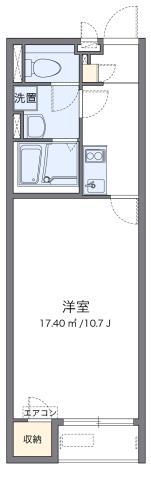 クレイノリラシア(1K/2階)の間取り写真