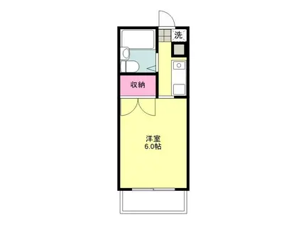 STハイム(ワンルーム/2階)の間取り写真