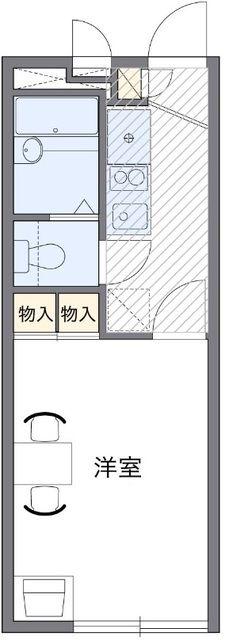 レオパレスフェリース上野(1K/1階)の間取り写真