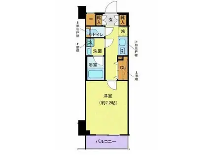 クレヴィスタ練馬桜台II(1K/4階)の間取り写真