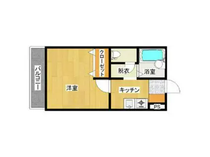 メゾン・ド・ソニヤ(1K/2階)の間取り写真