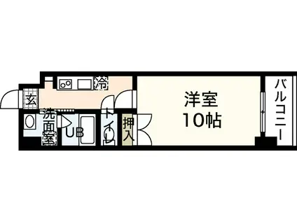 ラメール舟入(1K/9階)の間取り写真