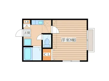 ソレアードみずほ台(1K/1階)の間取り写真